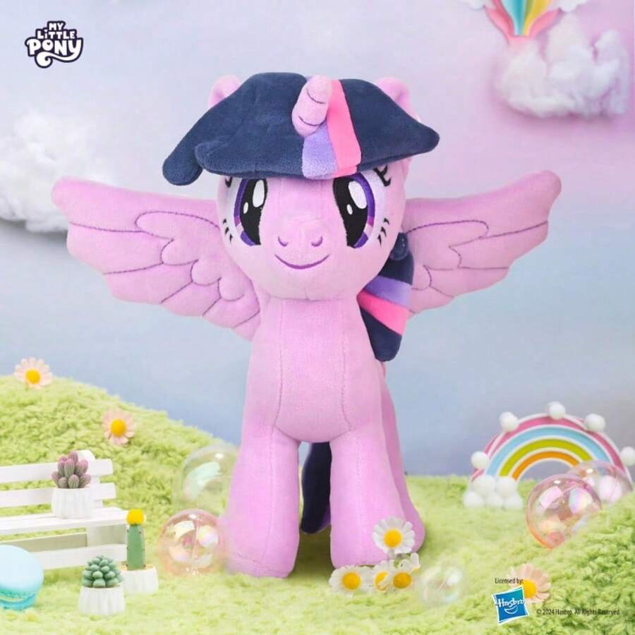 Hasbro Hasbro 我的小马驹 30 厘米毛绒玩具,官方正品暮光闪闪萍琪派小蝶彩虹冲刺毛绒玩具,适合女孩的柔软可拥抱毛绒玩具,适合女孩的理想生日假期可爱礼物 - 暮光閃閃 - 查看 1
