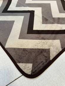 Geometric Runner 2.00m X 60cm Raschel Print For Hallway, Kitchen And Bedroom - 白色 - 查看 2