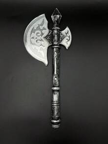 1pc Plastic Toy Battle Axe, Halloween Performance Weapon Prop Plastic Knife Sword Axe,For Summer Costume - Multicolor - View 1