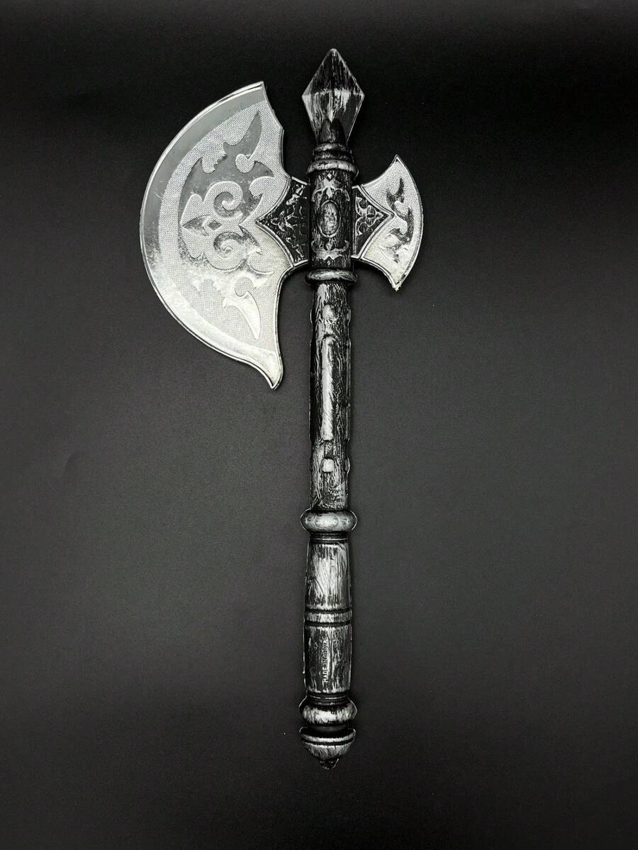 1pc Plastic Toy Battle Axe, Halloween Performance Weapon Prop Plastic Knife Sword Axe,For Summer Costume - Multicolor - View 1