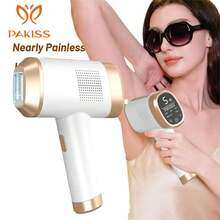 PAKISS FY-B505BG IPL Hair Removal Device Hair Remover For Women/Men, 9 Levels, Auto/Manual Modes, Full Body Use (Face, Legs, Underarms, Bikini) - Mother's Day/Father's Day Gift Double Fluorescent Tubes, Large Window For More Efficient Hair Removal - 查看 1