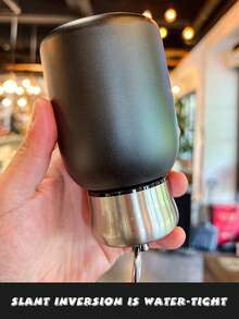 1 pieza Vaso aislado de doble pared de acero inoxidable mate de 10 onzas, vaso para beber de viaje, vaso de té helado de acero inoxidable, vaso de fondo plano aislado, botella de agua aislada, carcasa exterior de acero inoxidable antideslizante y a prueba de fugas de doble pared, taza de café personal exclusiva, revestimiento interior de acero inoxidable de doble pared al vacío mantiene las bebidas calientes/frías, incluye asa para disfrutar del café con leche en el ocio