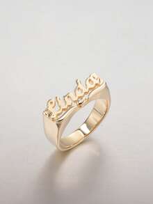Customized Personalized Name Rapper Style Heart Lace Flower Carved Ring, Father's Day Mother's Day Valentine's Day Birthday Anniversary Gift, Christmas Graduation Family High-End Present For Friends Classmates Silver, Gold Stylish, Fall Fashion, Vintage, Feral, Punk Custom, Personalized, Unique Ideal Gifts For Him Girlfriend, Friends, For Anniversaries, For Birthdays, For Daily Wear, For Prom, For Mother's Day, For Valentine's Day, For Graduation, For Weddings, For Father's Day, For Party,School Supplies,Back To School,For Office,For School,For Classroom,For Teacher Gifts,For University,For Colleague,For Dorm Rooms,For Teacher,For Boys And Girls,For Teenagers,Junior High School Students,Middle School Students,High School Senior High School Students,College Students,University Students,Freshman,Sophomore,Underclassmen,Customized Fashion Word Rings,Look Glamour - Gold - View 36