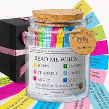 Bible Verse Jar, Hope Glass/Plastic Jar With Bible Verses, Bible Verse Jar Gift For Women, Graduation Gift, Prayer Jar, Bible Verse Reading Jar, Bible Accessories, Bible Merchandise, Bible Verse Cards, Prayer Jar Gift For Women, Christmas Gift For Mom, Fun Gift, Grandma Gift, Mom Gift, Best Friend Gift, Fast Shipping Product, Teacher Gift - Multicolor - View 2