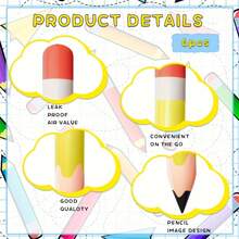 10pcs Giant Inflatable Pencils - Multicolor Combination, Large Blow-Up Crayon Decorations For Back To School, Graduation Party Supplies & Photo Props, Durable Plastic Beach Party Decor, Inflatable Decorations For Halloween, Christmas Event & Party Supplies - Multicolor - View 11