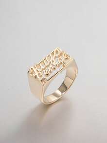 Customized Personalized Name Rapper Style Heart Lace Flower Carved Ring, Father's Day Mother's Day Valentine's Day Birthday Anniversary Gift, Christmas Graduation Family High-End Present For Friends Classmates Silver, Gold Stylish, Fall Fashion, Vintage, Feral, Punk Custom, Personalized, Unique Ideal Gifts For Him Girlfriend, Friends, For Anniversaries, For Birthdays, For Daily Wear, For Prom, For Mother's Day, For Valentine's Day, For Graduation, For Weddings, For Father's Day, For Party,School Supplies,Back To School,For Office,For School,For Classroom,For Teacher Gifts,For University,For Colleague,For Dorm Rooms,For Teacher,For Boys And Girls,For Teenagers,Junior High School Students,Middle School Students,High School Senior High School Students,College Students,University Students,Freshman,Sophomore,Underclassmen,Customized Fashion Word Rings,Look Glamour - Gold - View 46
