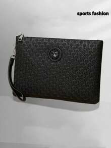 Men's Casual Business Commuter Clutch Bag, Handheld Phone Wallet Card Holder Anti-Theft Waterproof Gentleman Quality Handbag Valentine'S Day Gift - Black - View 6