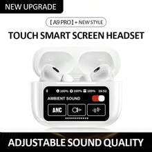Touch Screen Earphone Noise Cancellation Bluetooth Earphones Bluetooth 5.4 Full Color Display Earphone With Double Mic 300mAh Charging Case Compatible With IPhone Smartphones Bluetooth Wireless Sports Earbuds With Touch Control - HiFi Stereo, Mic & Apple Compatibility ,Birthday Gift,Halloween Gift - 白色 - 查看 8