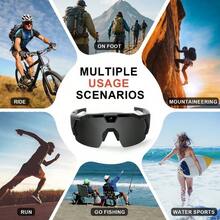 1pc 4K HD Camera Glasses,Video Recording Glasses, UHD Sports Camera, Wearable Body Cam, 2-Hour Recording, Waterproof, For Cycling Motorcycle Car Fishing, Includes 32GB Memory Card - Black - View 3