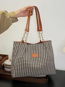 Bolso de lona con estampado de leopardo, bolso de hombro vintage, bolso de mano de moda adecuado para la escuela, el trabajo y las compras
