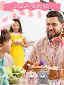 1pc/2pcs/5pcs/10pcs Mini Plush Bear Toys, Small Plush Bear Cute Soft Plush Animal Toy Gifts, Suitable For DIY Key Chain Birthday Baby Shower Wedding Party Gifts. - Multicolor - View 6