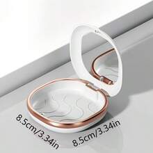 1 Caixa Exquisita para Aparelho Dental com Espelho, Estojo de Armazenamento de Aparelho, Design Portátil e Compacto, Perfeito para Viagens e Uso Doméstico, Adequado tanto para Protetores Bucais quanto para Aparelhos Invisíveis.