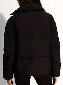Women Winter Coats - Black - View 4