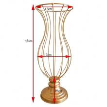 2 Vases With 45cm Frame And Jars For Luxury Decoration, Wedding Party - 玫瑰金 - 查看 3