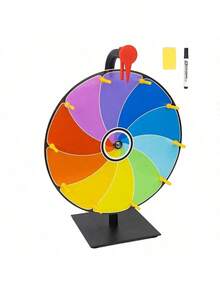 1 szt. Koło do gry w kręgle z nagrodami - 12 cali, koło do gry w kręgle z solidną podstawą, koło do gry w kręgle z nagrodami, koło do gry w kręgle z markerem i zmazywaczem do gry w kręgle na karnawał, imprezy halloweenowe i świąteczne