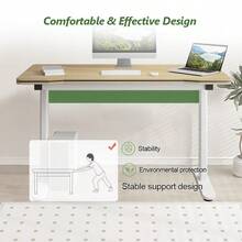 Office Desk/Computer Desk - Ergonomic Modern Computer Workstation Suitable For Home Office Work And Study. - Maple - View 4