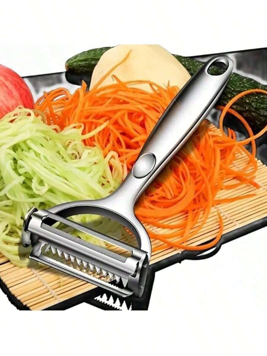 1pc Multi-Purpose Stainless Steel Peeler - Effortlessly Peel Potatoes, Cucumbers And Carrots - Perfect For Kitchen, Restaurant And Hotel Use - Máy cạo da - Xem 1