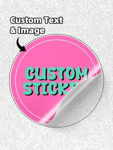 1-120pcs Personalized Labels - Customizable Stickers, You Can Add Any Text, Image, Customized Thank You Label Stickers, PVC Material, Waterproof, Colorful Customization, Unique Ideal Gift, Suitable For Him, Her, Family, Friends, Son, Daughter, Students, Pets Such As Dogs, Cats, Suitable For Anniversaries, Birthdays, School, Family, Suitable For Christmas Halloween, Gift Packaging,Christmas Stickers - White - View 12