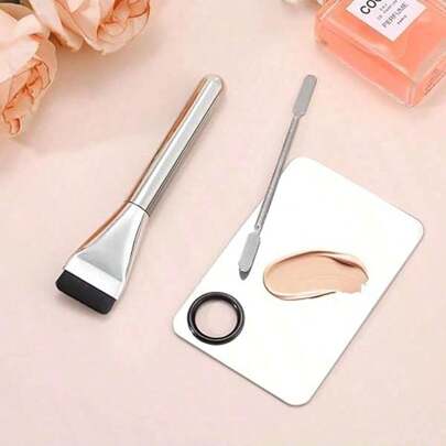 Bảng trang điểm bằng thép không gỉ với đế nhiều màu sắc, bảng trộn trang điểm mini dạng nhẫn, bộ dụng cụ trang điểm, giá rẻ, quà tặng Giáng sinh, trang điểm, dụng cụ trang điểm, đồ rẻ tiền, quà tặng, quà tặng cho phụ nữ, quà Giáng sinh, quà khuyến mãi, du lịch, đồ rẻ tiền, đồ dùng cần thiết khi đi du lịch