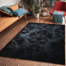 1pc Retro Black Gothic Victorian Area Rugs For Living Room, Floor Carpet For Bedroom, Carpets Home Decor Rugs, Homestay Hotel, Non-Slip Machine Washable Carpet, Home Decor Room Decor - 樣式 1 - 查看 1