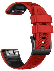 Quick Release 22mm 26mm柔軟矽膠錶帶，適用於Garmin Fenix 7 7X Pro 5 5X Plus 6X 6 Epix Gen 2 R Approach S70 S60 S62 For Garmin Forerunner 935 945 955 965 Enduro MK1 MK2i Instinct 2X Tactix 7 Pro Sport智能手錶，舒適耐用的錶帶，透氣防汗黑扣，絕佳的送禮選擇 - 彩色 - 查看 25