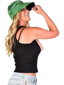Women Beret Hats - Zebra Green - View 2
