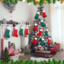 6/12/24 pezzi Calze natalizie in feltro sopra il ginocchio, Calze sopra il ginocchio per feste natalizie, Borse regalo per feste, Pantaloni natalizi stile country per decorazioni natalizie domestiche, Decorazioni invernali per la casa, Regali di Natale, Decorazioni natalizie per la casa - Multicolore - Visualizzare 6