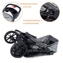 Mighor Carrinho de passeio para Pet, animal de estimação, cachorro, cão, gato de grande porte até 25 Kg - Cinza - Visão 8