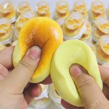 Soft & Slow Rising Squishy Simulated Half-Baked Cheese Stress Relief Toy - Multicolor - View 3