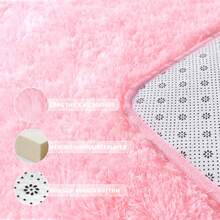 eluckya Plush And Thick Long-Pile Carpet, Super Soft And Comfortable Rug, Non-Slip Thick Pile Carpet, Suitable For Bedrooms, Living Rooms, Bathrooms, Dorm Rooms, Room Decor, Kitchen Essentials, Family Gatherings, Valentine's Day, Birthday Parties, Home Decor, Bedroom Decor. - Hồng - Xem 6