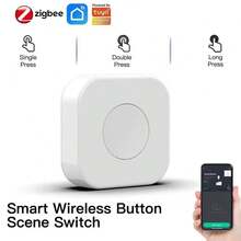 Tuya Zigbee Button Smart Scene Switch Intelligent Linkage Wireless Switch Automation Work With Smart Life