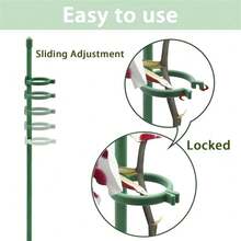 110 件户外花园装饰 - 植物支撑、攀爬辅助、20 件植物支架、40 件登山扣、10 件延长管、番茄攀爬辅助、室内植物攀爬辅助、多年生植物支撑 - 彩色 - 查看 7