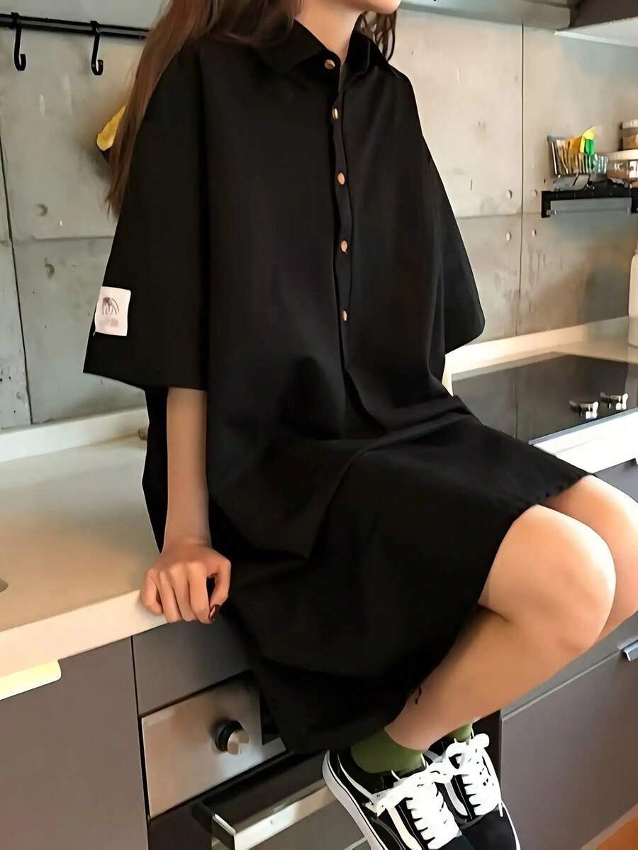 Women Midi Dresses - 黑色 - 查看 1