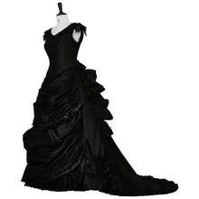 Women's Gothic Victorian Bustle Wedding Gown Renaissance Vintage Evening Long Dress Steampunk Ball Gowns - 最初的 - 查看 3