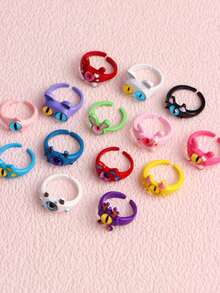 10/20/30 szt. Pierścień z kreskówkowym potworem dla dziewczynki, chłopca, słodkie kolorowe Y2k, słodka, fajna biżuteria, prezenty urodzinowe dla przyjaciół, codzienne akcesoria na imprezę