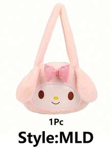 Sanrio 1 pièce Sac Kuromi Sac à main de grande capacité avec personnage de dessin animé mignon Cinnamoroll My Melody. Sac de messager cadeau (certains accessoires peuvent être aléatoires)