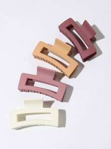 4 pezzi Fermagli per capelli quadrati opachi e classici, eleganti per raccolti, versatili, senza scivolare, accessori per capelli pratici, adatti per casual, sport, feste, uso quotidiano, regalo pratico per San Valentino, Ringraziamento, compleanni, accessori per capelli autunnali e invernali per donne, per outfit da vacanza