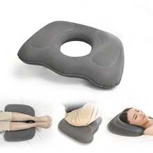 1 Piece PVC Inflatable Cushion Seat, Soft Support Pad, Muscle Comfort, Portable Support Pillow, Easy To Store, Suitable For Camping, Home Office, Sleeping, Travel - Grey - View 4