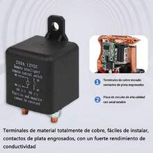 Interruptor de aislamiento de batería, relé automotriz, 12 V CC, 200 A, interruptor de aislamiento de batería de coche con control remoto dual, interruptor de desconexión de energía inalámbrico para coches - Negro - Ver 2