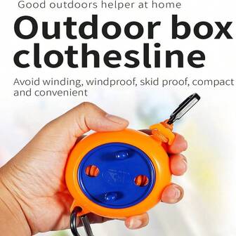 Adjustable Portable Travel Clothesline Cord - 33ft/10M Extendable Outdoor/Indoor Laundry Drying Rope For Camping, Hotel, Cruise, Backpacking, RV, And Home Use; Lightweight, Space-Saving, Weather-Resistant Rope System Designed For Quick Drying, Delicate Garments, Swimwear, And Everyday Laundry; Ideal For Spring Break, Mother's Day, Valentine's Day, Easter Getaways, And Holiday Travel Or Vacation Wardrobe Management