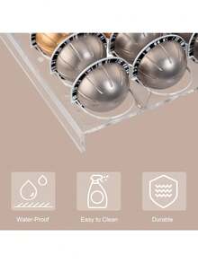Clear Acrylic Vertuo Pod Holder - Stackable Coffee Capsule Organizer Drawer For Countertop, See-Through Storage For OriginalLine & Pop+(30 Caps)