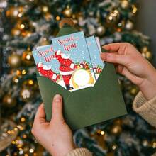 6pcs Festive Christmas Scratch-Off Game Cards For Adults, Paper Party Games & Activities Prop With Stickers, Santa, Snowman, Bear, Christmas TreeDesigns. Featherless, Non-Electric, 14+ Age Group, Festive Holiday Party Supplies & Raffle Tickets, Non-Cash Prize Raffle Fun For New Year Festivities