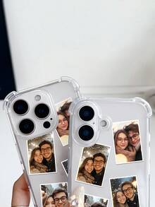 1 pezzo Custodia personalizzata per telefono con foto e nome, cover trasparente minimalista e antiurto compatibile con iPhone11/12/13/14/15/16/16pro/16plus/16promax/17/17air/17pro/17promax, 9A/S24/S25ultra/S25plus/S25edge/A17/A07/A26/A36/S26/S26plus/S26ultra, Moto G85, Hot 50 Pro+, adatta come regalo per amici, custodie per telefono carine, versione internazionale, non la versione domestica - Trasparente - Visualizzare 7