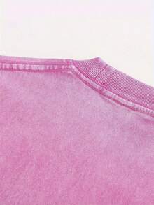 230g Water Washed, Green Printed Men's T-Shirt For Girls Opening Curtains, High-Quality Wax Printed Cotton All Season Casual T-Shirt, Perfect Gift For Streets Or Outdoors, Holiday - Màu Hồng Tươi - Xem 5