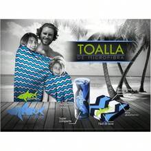 SHARX Toalla Deportiva Grande de Microfibra| Absorbente y fácil de Lavar| Ideal para Deportes y Actividades al Aire Libre| 80 x 160 cm. - Azul - Ver 3