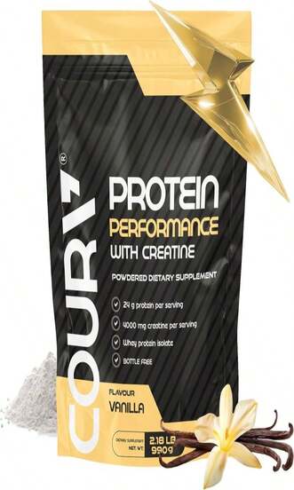 COURA Proteín Performance 990g - High-Performance Protein Powder - With Creatine - Ideal For Athletes - Gluten-Free