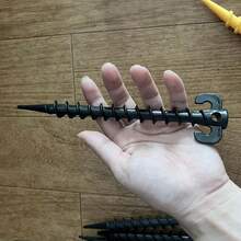 1/5 piezas Estacas para tienda de campaña de exterior, Clavos de plástico para el suelo, Sofá inflable flojo, Estacas de tienda amarillas, Clavos para toldo de tienda de exterior, Estacas de plástico en espiral para tienda, Clavos de fijación para tienda