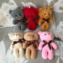 Kit 12 Urso Xadrez Animado Chaveiro Brinquedo Presente - Multicolorido - Visão 4