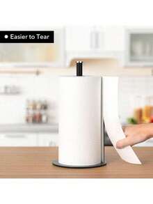 Soporte para toallas de papel de cocina negro - Estante independiente para toallas de papel, apto para baño y cocina, diseño antideslizante, organizador de almacenamiento moderno para encimera de cocina, se adapta a la mayoría de los rollos de toallas de papel - Multicolor - Ver 6