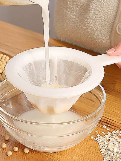 2pcs Reusable Fine Mesh Nylon Filter Strainer, For Brewing, Nut Milk Etc - Kitchen Tool, Easy To Filter And Strain